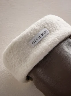 Genuine leather mittens