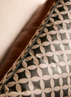 Geo mosaic velvet removable-cover cushion