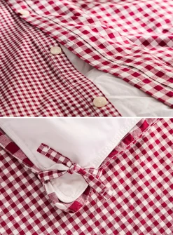 Gingham duvet cover set