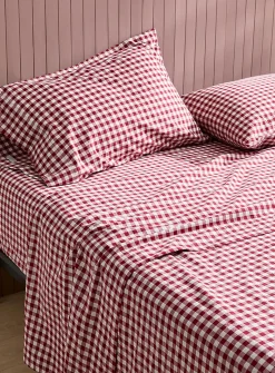 Gingham sheet set