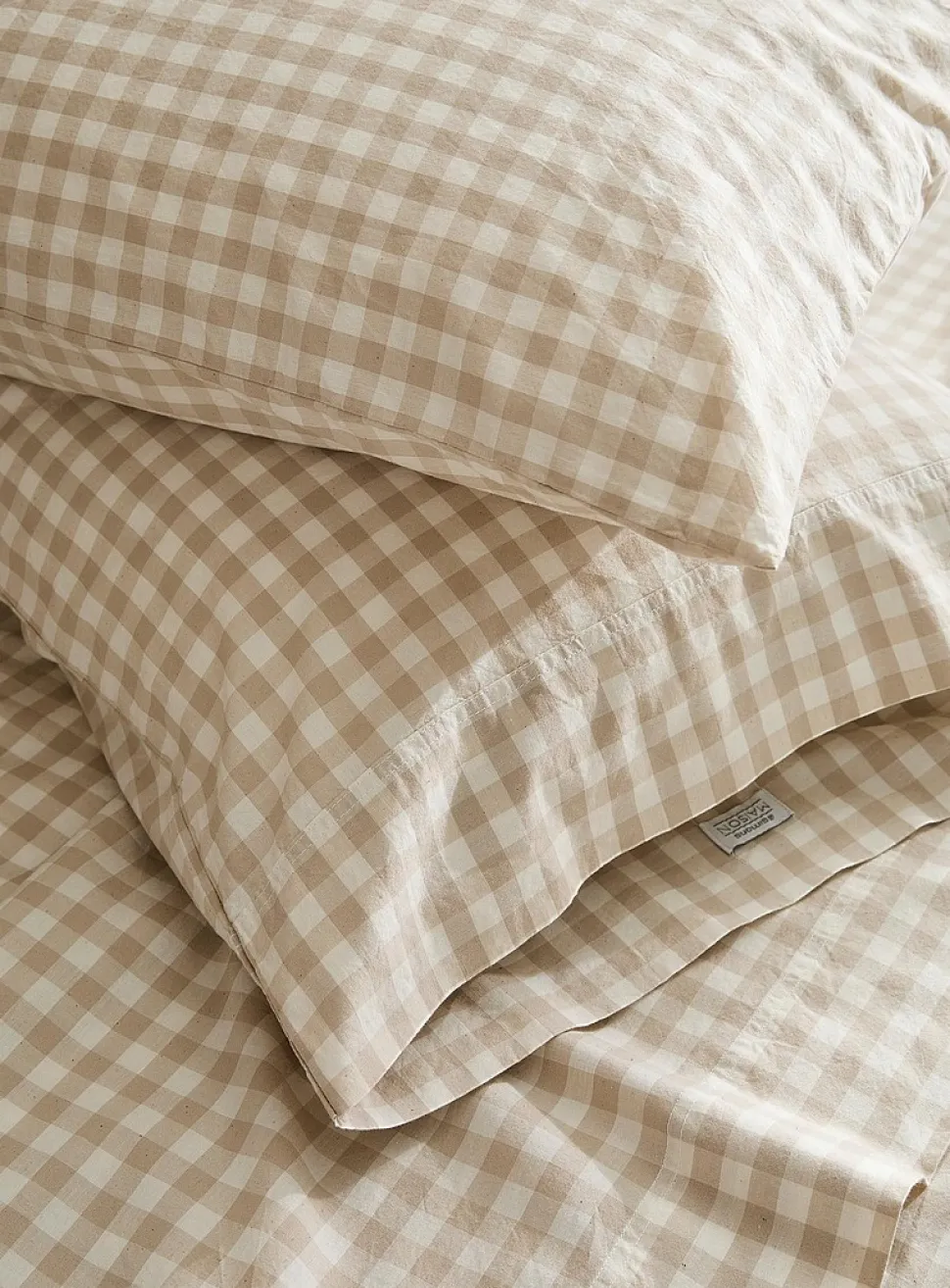 Gingham sheet set