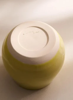 Glazed ceramic wine glass