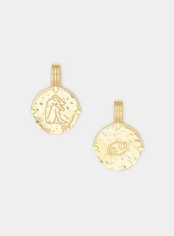 Gold vermeil zodiac sign pendant necklace