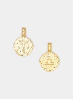 Gold vermeil zodiac sign pendant necklace