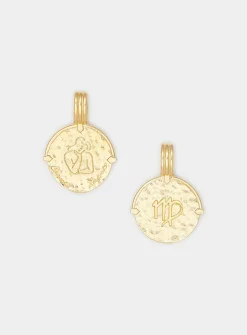 Gold vermeil zodiac sign pendant necklace