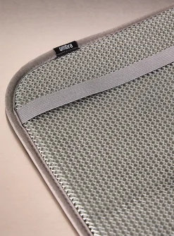 Grey dish drying mat with rack