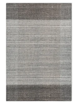 Grey-hued blocks Echo artisanal rug