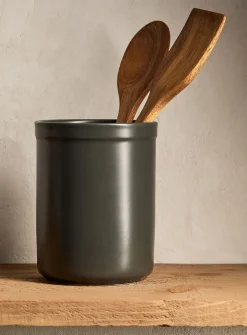 Grey utensil holder