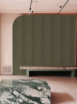 Grooved effect wallpaper strip