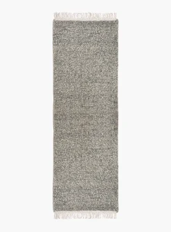 Heathered green artisanal hallway runner