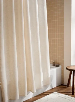 Heathered touch of linen shower curtain