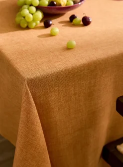 Heather orange jacquard tablecloth