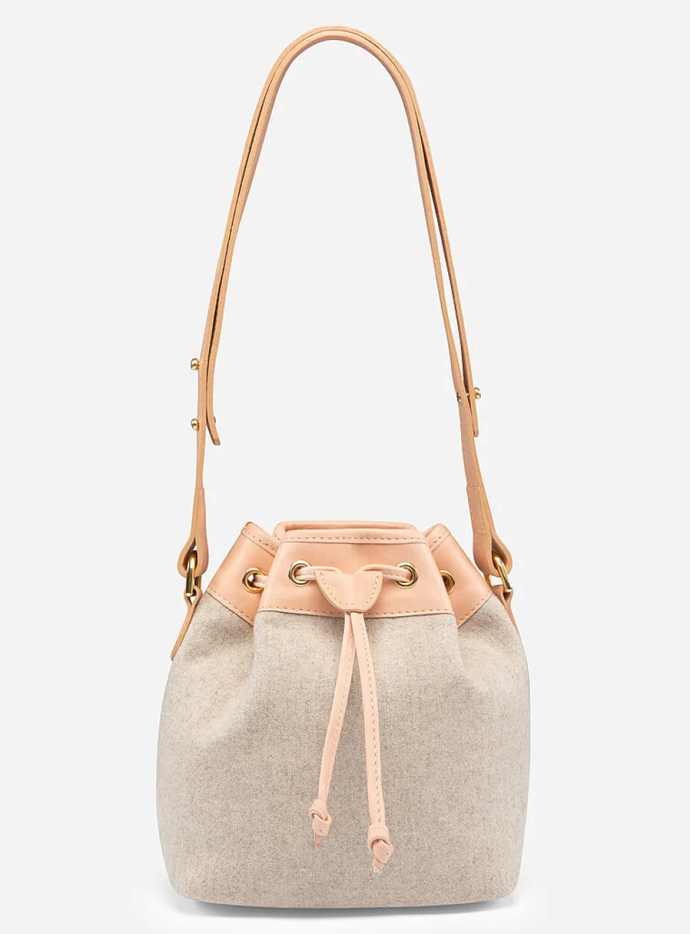 Italian wool bucket bag