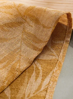 Jacquard tropical foliage napkins