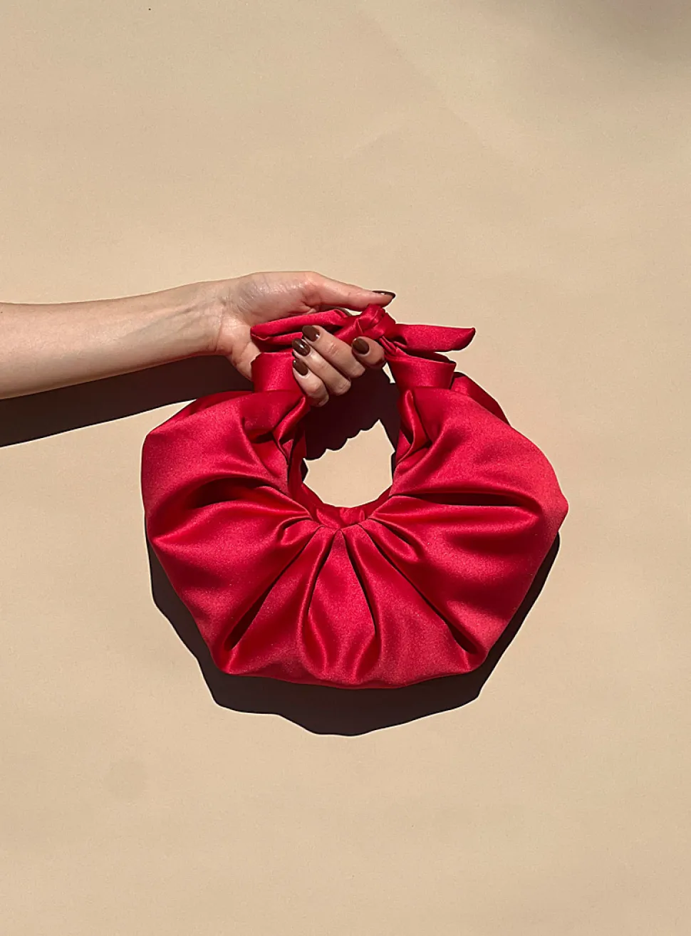 Kiku satiny croissant bag