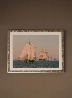 La promesse des flots silver frame rigid art print