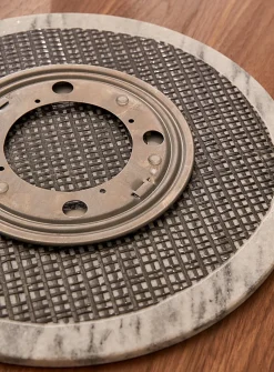 Large marble rotating tray