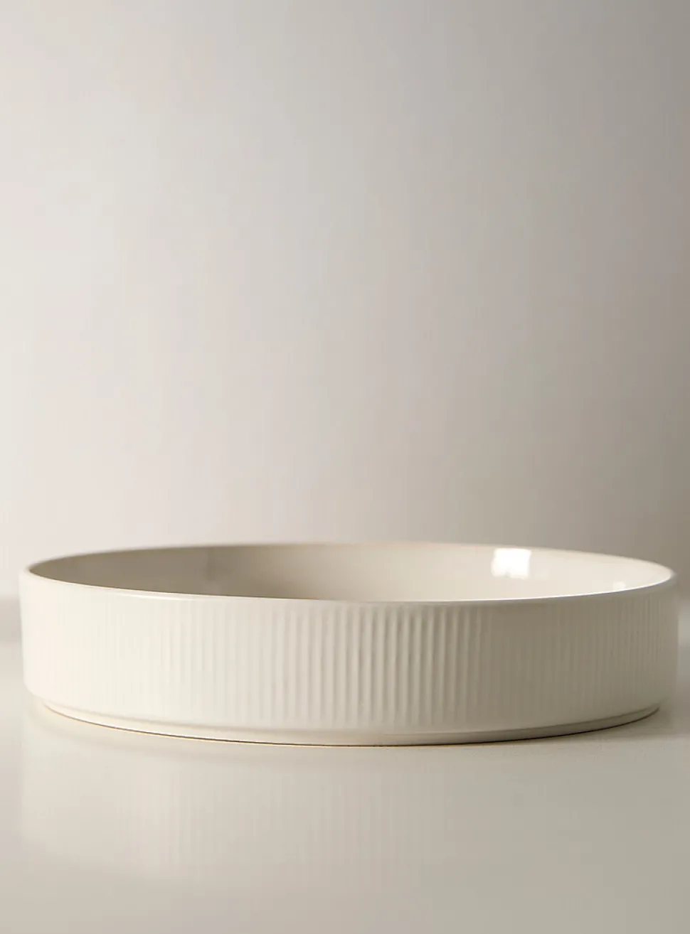 Large modern grooved bowl