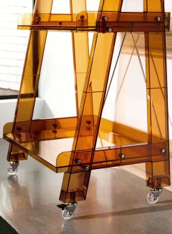 Large wheeled polycarbonate shelving