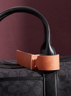 Leather luggage tag