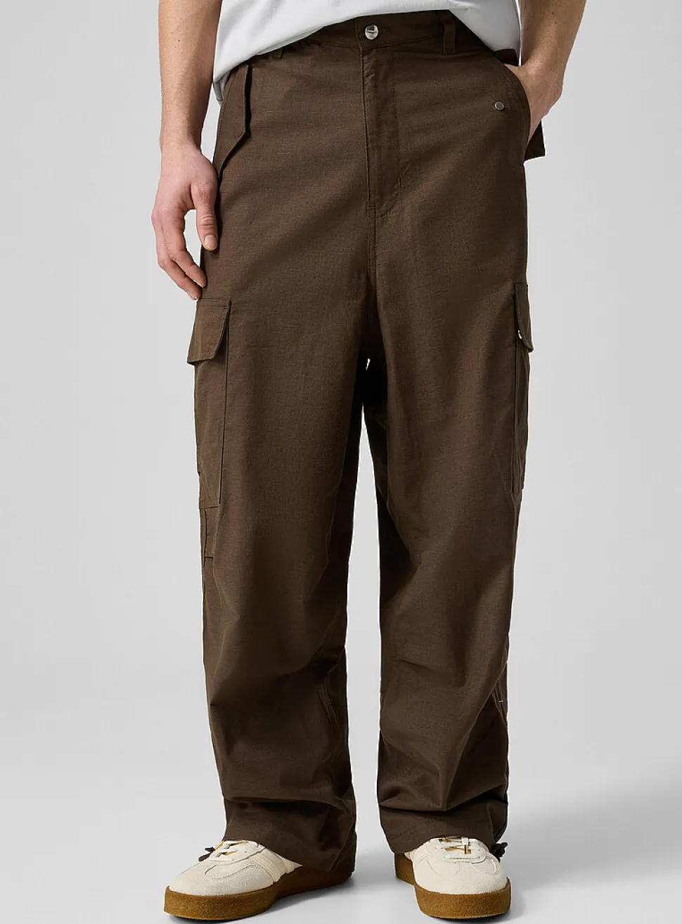 Linen parachute pant