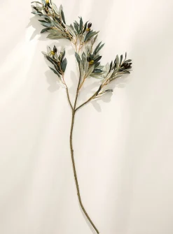 Long artificial olive tree branch