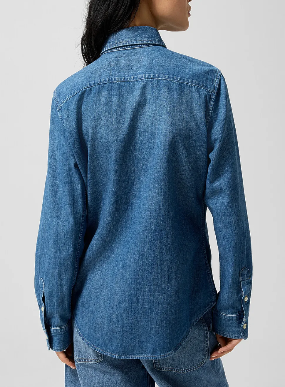 Long denim shirt