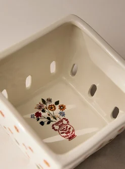 Lovely flowers drain bowl