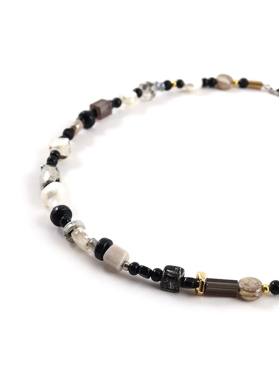 Luan colourful beads and pearls necklace