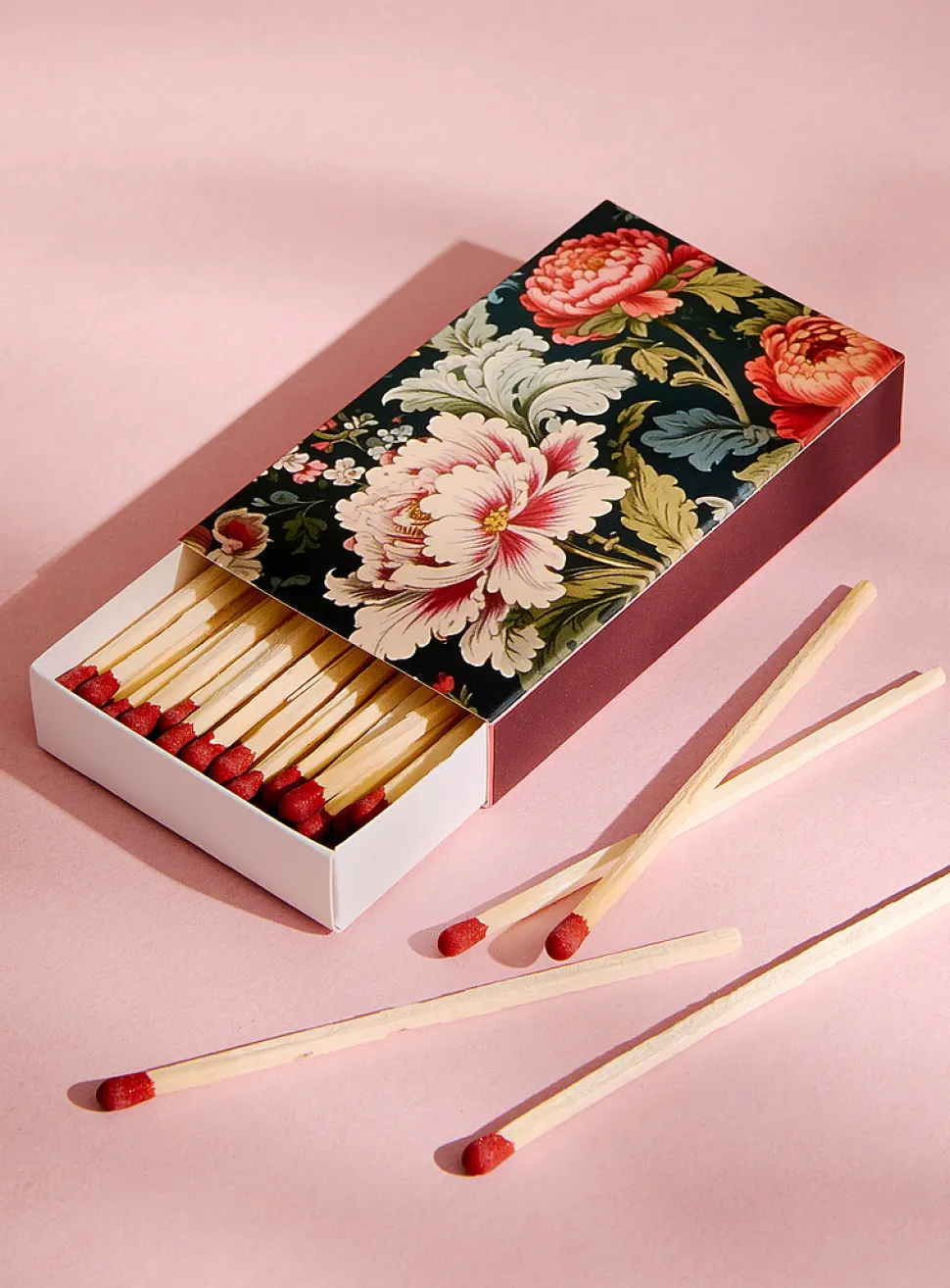 Lush flowers match holder