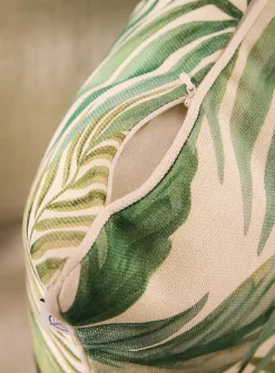 Lush foliage removable-cover outdoor cushion