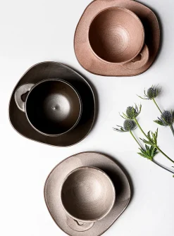 Meander stoneware cappuccino cup