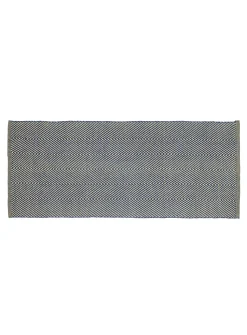 Mellow bluish chevron pattern hallway rug