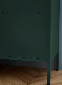 Metal bedside table with legs