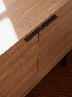 Metallic legs four-door minimalist TV unit