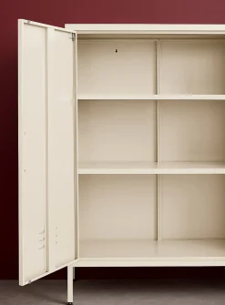 Metal locker-style sideboard