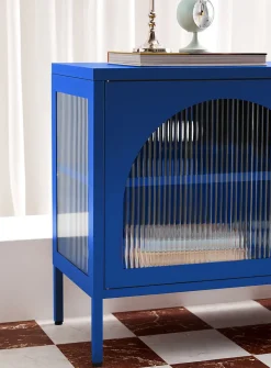 Metal TV unit with doors
