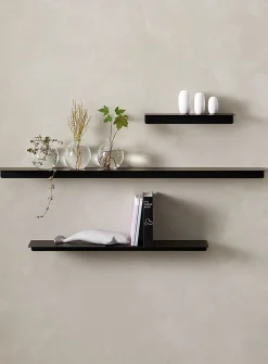 Minimalist steel wall shelf