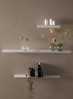 Minimalist steel wall shelf