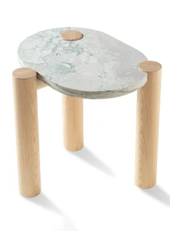 Missisquoi oblong marble geo side table