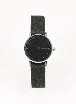26 mm silver case watch