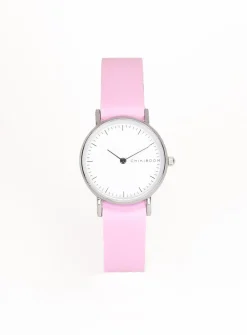 26 mm silver case watch