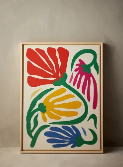 Moving flowers art print