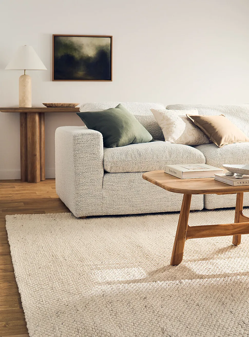 Natural chic artisanal rug