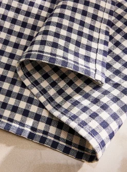 Navy blue gingham napkins