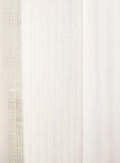 Openwork stripes sheer curtain
