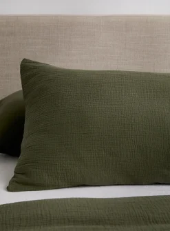 Organic cotton gauze body pillow sham
