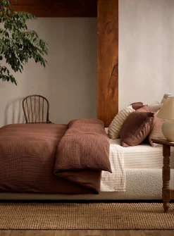 Organic cotton gauze duvet cover set