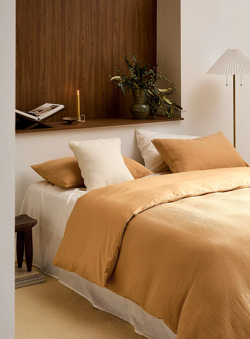 Organic cotton gauze duvet cover set