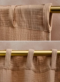 Organic cotton gauze sheer curtain